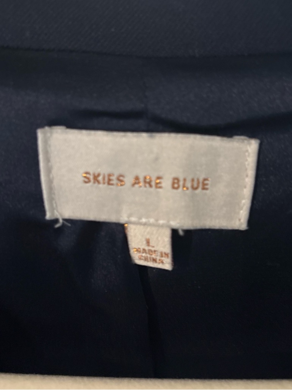 Skies Are Blue Navy Blue Oversized Blazer - Picture 5 of 5
